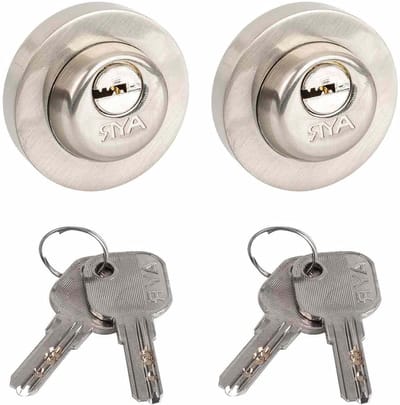 Deurklink systeem - Deur hendel - Deur afsluiten - Cilinder configuratie - Diameter 51mm - Nikkel satijn