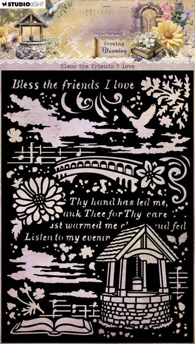 Mask stencil Bless the friends I love - JMA Growing & blooming nr. 342