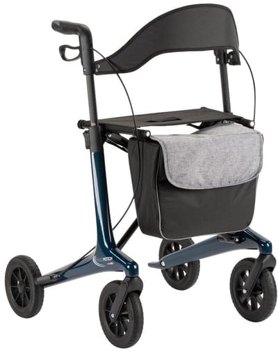 MultiMotion - Carbon rollator maat M - 5,5 kg - Softwielen - Blauw