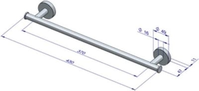 Plieger handdoekbeugel magnetisch 430mm brushed