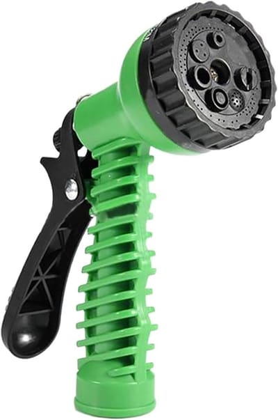 Slangpistool Multi Patroon - Verstelbare Sproeier - Auto Wassen - Zeven Waterpatronen - One Size - Zwart