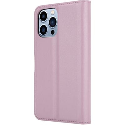 ShieldCase telefoonhoesje geschikt voor Apple iPhone 14 Pro Max wallet case - lichtroze - Bookcase hoesje portemonnee - Walletcase flipcase shockproof hoesje pasjeshouder