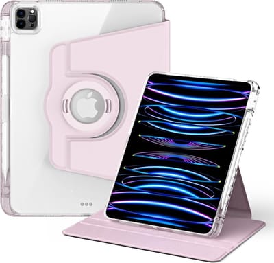Coverup Tablethoes geschikt voor iPad Air 11 (2024/2025/2026) / Air (2020/2022) Hoesje - 360° Rotating Folio Book Case met Wake/Sleep - Roze