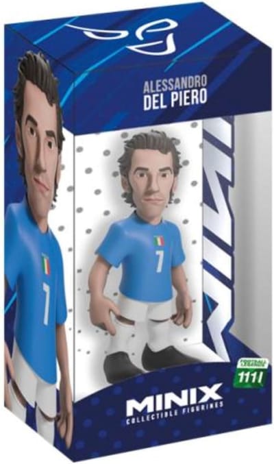 Voetbal Verzamelfiguur - Sporticoon Replica - Fan Collectie - Gedetailleerde Gelijkenis - 12 cm Hoog - Blauw