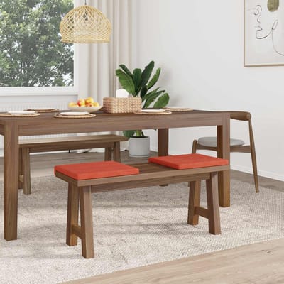 vidaXL - Bankkussen - 2 - st - corduroy - Rood - Oranje - Diepte - 35 - cm