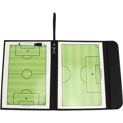 Tableau d'entraînement de football Portable Pliable Kit de Tableau Magnétique de Football avec Marqueur beige