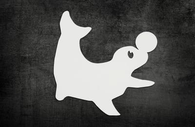 Woood Sale - Muurdecoratie - Zeehond - Wit - 1 Stuk