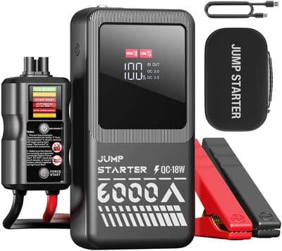MakkelijkMooi JumpStarter 12V met LED Licht - 22000mAh Draagbare PowerBank -12V Compacte Booster Auto Startapparaat noodstart