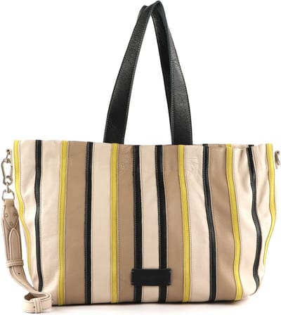 FREDsBRUDER Leren Schoudertas Rios Shopper Big Beige / Mix Veelkleurig