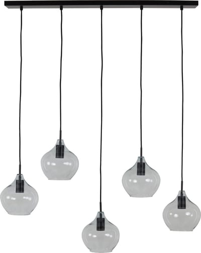 Light & Living Hanglamp Rakel - Zwart - 104x20x120cm - 5L - Modern - Hanglampen Eetkamer, Slaapkamer, Woonkamer