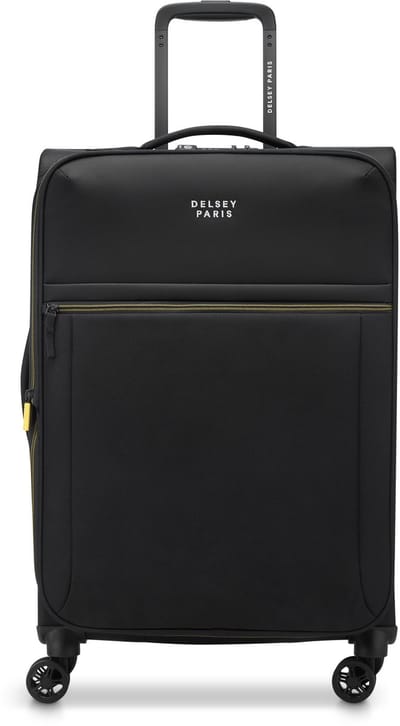 Delsey Brochant 3 Reiskoffer 67 cm – Gerecycled rPET – 60L – 2,5 kg – TSA Slot – ZIP SECURITECH® 2 – 4 Dubbele Wielen – Black