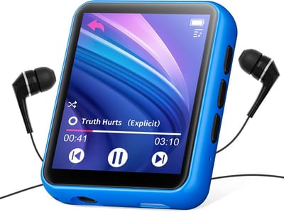 Draagbare MP3 Speler met Bluetooth 5.0, 32GB Lossless Muziekspeler met Touchscreen en Ingebouwde Luidspreker