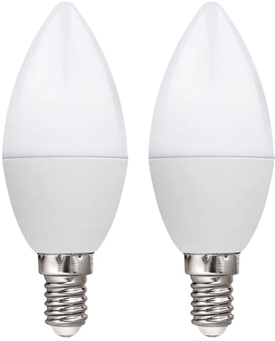 Kobi LED Lamp Kaarsvorm E14 8.5W - 806lm - 6500K - 230V - Voor Technische Ruimtes, Keuken of Werkplek - 2 stuks