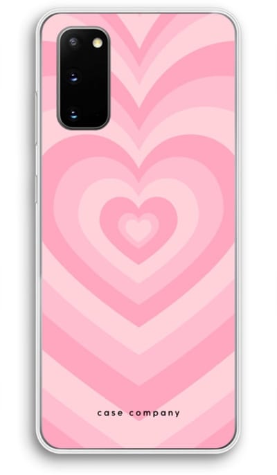 Case Company® - Hoesje geschikt voor Samsung Galaxy S20 hoesje - Hart Roos - Soft Cover Telefoonhoesje - Bescherming aan alle Kanten en Schermrand