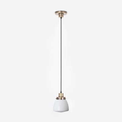 Hanglamp aan snoer Schoolbol Small 20's Brons - Art Deco Trade