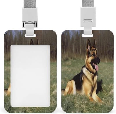 Badgehouder met Lanyard - ID Kaarthouder - Werk Identificatie - Veilig Slide-out Mechanisme - 10.9 x 6.9 cm - Zwart