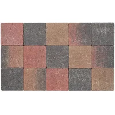 Cobo Garden Klinker - Getrommeld Beton - Herfstkleur Bruin-rood-zwart - 15x15x6cm - 0,023m²