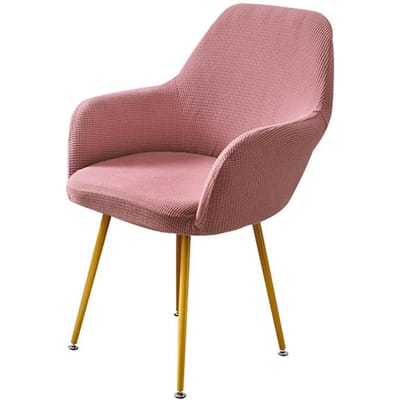 Ruitvormige Hoge Fauteuilhoes Stretch Eetkamerstoelhoezen Fauteuilhoes Anti-Slip Keukenstoelhoezen Stoelen Voor Hotel Thuisgebruik Feest One Piece roze