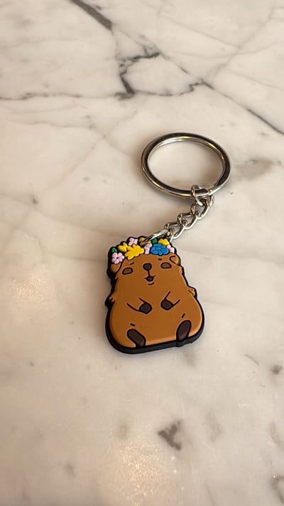 Akyol Capybara Sleutelhanger – Schattig Knaagdier - Accessoire – Capybara Cadeau - capybara sleutelhanger - knaagdier