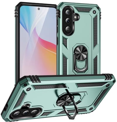 Coverup Hoesje - Geschikt voor Samsung Galaxy A36 Hoesje - Coverup Ring Kickstand Back Cover - Mintgroen
