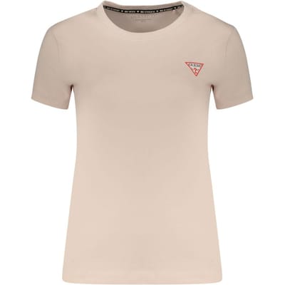 Guess Jeans Roze Katoenen Vrouwen T-Shirt