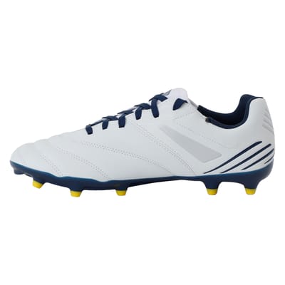 Umbro Heren Tocco IV Club FG Voetbalschoenen (Wit/Poseidon/Blazing Geel)
