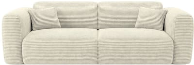 Vente-unique Vierzitsslaapbank in beige ribfluweel - POGNI van Maison Céphy