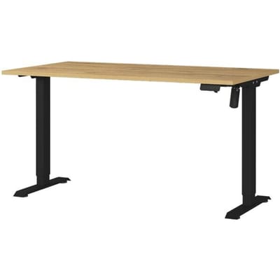 Profi 2.0 bureau, elektrisch in hoogte verstelbaar, B 1400 x D 800 x H 710 - 1190 mm, Grandson eiken/zwart