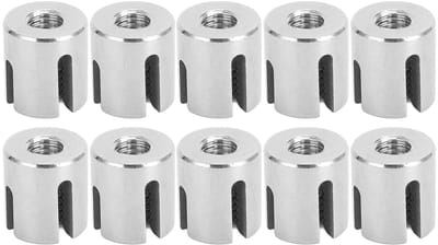 10 Stuks Klemmen voor Kruis Kabels van RVS - 90 Graden Intersectie Klemmen voor Buitengebruik, Geschikt voor M8 en 3mm Kabels