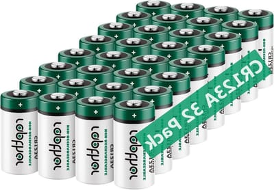 Lithium Batterijen - CR123A Cellen - Apparaten Voeden - Lange Levensduur - 32 Stuks - Zilver