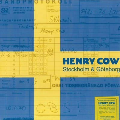 LP Plaat HENRY COW - Stockholm & Göteborg RERHCV12 ReR Megacorp 2023 Europa Jazz blue