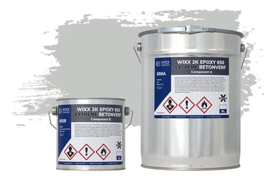 Wixx 2K Epoxy 650 Extreme Betoncoating - 10L - RAL 7035 | Lichtgrijs