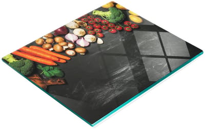 Multifunctionele decoratieve snijplank van gehard glas voor in de keuken, groenten, 60x52 cm