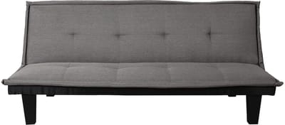 3-zits bank MCW-C87, slaapbank logeerbed opklapbare slaapbank, slaapfunctie 170x100cm ~ textiel, donkergrijs