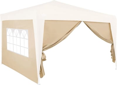 Zijwanden voor Paviljoen 3x2m met Rits en Raam | Waterafstotend Tuinaccessoire