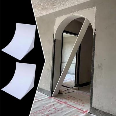 Universele boogset - Gebogen deurlijst - Deuren verfraaien - Voorgebogen schuim - 2 stuks - Wit