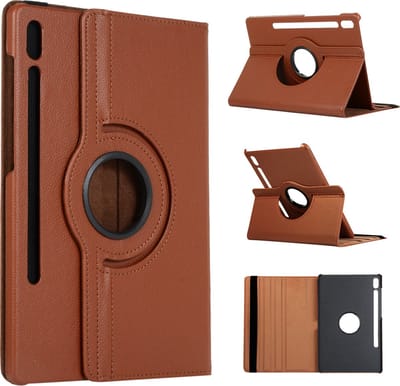 Draaibaar Hoesje - Rotation Tabletcase - Multi stand Case Geschikt voor: Samsung Galaxy Tab S7 T870 2020 | Samsung Galaxy Tab S8 - 11 inch - bruin
