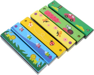 Mondharmonica - Muziek instrument - Muziek maken - 16-gaats ontwerp - 13 cm - Meerkleurig
