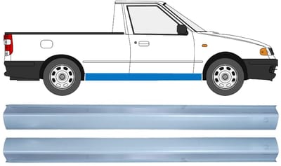 Reparatie dorpel voor Volkswagen Caddy 1995-2004 / Links = Rechts / PICKUP / Set