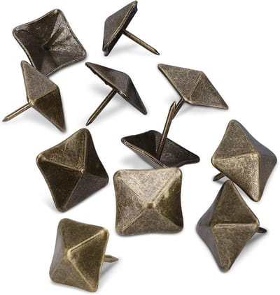 Set van 50 Decoratieve Spijkers voor Bekleding, Antieke Vierkante Hoofdspijkers, Ideaal voor Klussen en Decoratie (19mm)