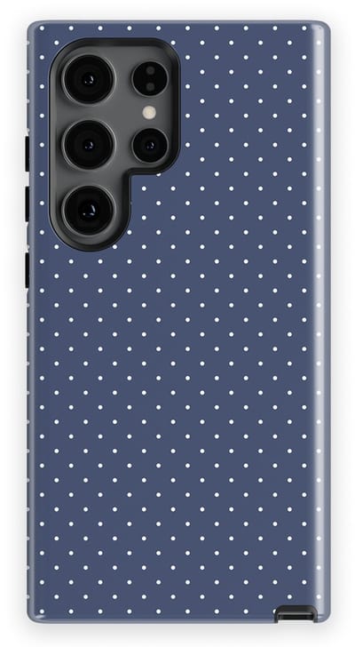 Micro Dots Tough Hoesje Samsung Galaxy S24 Ultra | Geschikt Voor Mag | Stippen Motief Backcover Samsung Galaxy S24 Ultra Indigo Spark