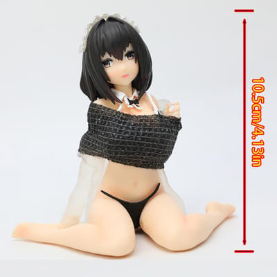 10cm Zwart Zwempak Maid-chan PVC Actiemodel Sexy Anime +18 Ongecensureerd voor Volwassenen Set Cadeau Model Speelgoed Duurzaam Premium Kwaliteit black