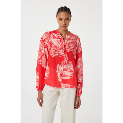 Fabienne Chapot Lente Blouse Warm White/tropical Maat: 36 | Longsleeves Outlet | Dames | Wit