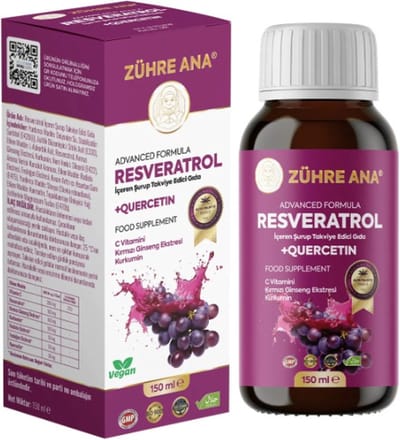 Zühre Ana® Resveratrol Siroop 150 (ml.) | Advanced Formula Kids Supplement | Vegan | Vitamine C + Resveratrol |