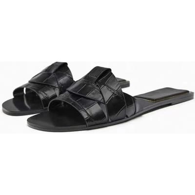 Nieuwe Mode Slippers Vrouwen Sexy Platte Sandalen Casual Dames Zand Strand Slippers Elegante Vis Mond Slippers Slippers Vrouwen 35 black