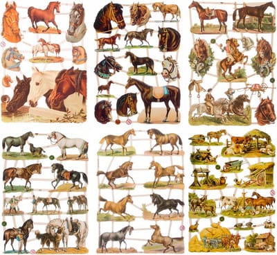 Poëzieplaatjes - 6 vellen - plaatjes - hobby - creatief - decoupage - knutselen - scrapboek