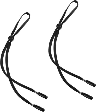 Verstelbare Windhoed Clips voor Bescherming tegen Wind, Ideaal voor Reizen, Golf en Vissen (39cm, Zwart)