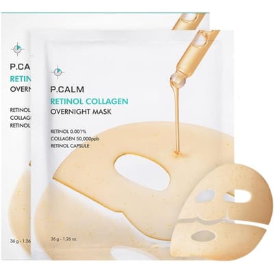 P.CALM Retinol Collageen Porie Vernauwende Hydrogel Masker (36g x 8 stuks) - Verstevigend en gladmakend
