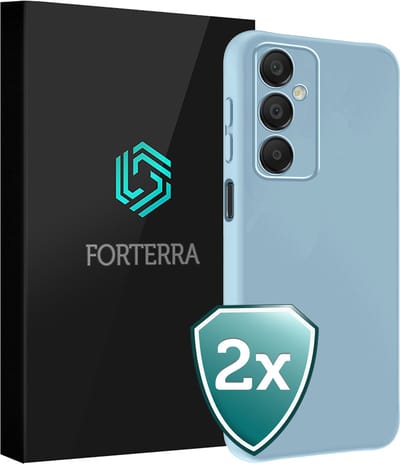 Hoesje 2 Stuks - Geschikt voor Samsung Galaxy A16 - Sterk & Shockproof - Back Cover - Case Siliconen - Telefoon Hoes - Lichtblauw