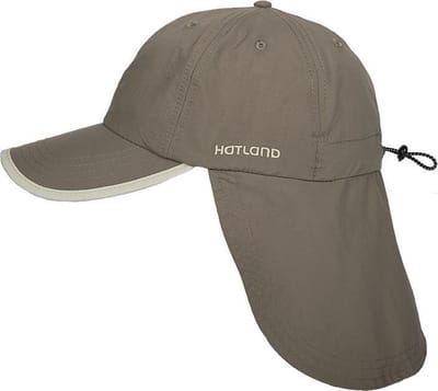 Hatland - UV pet met nekflap voor heren - Stone - anti-muggen - Olijfgroen - maat S/M (56CM)